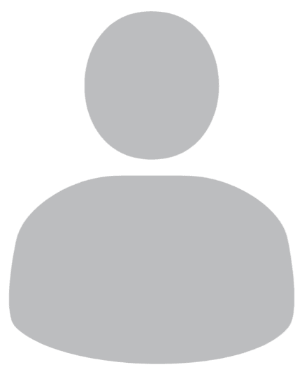 Gray profile avatar silhouette on black background