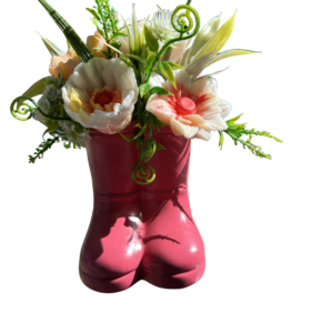 Blushing Bloom Boot Vase Arrangement